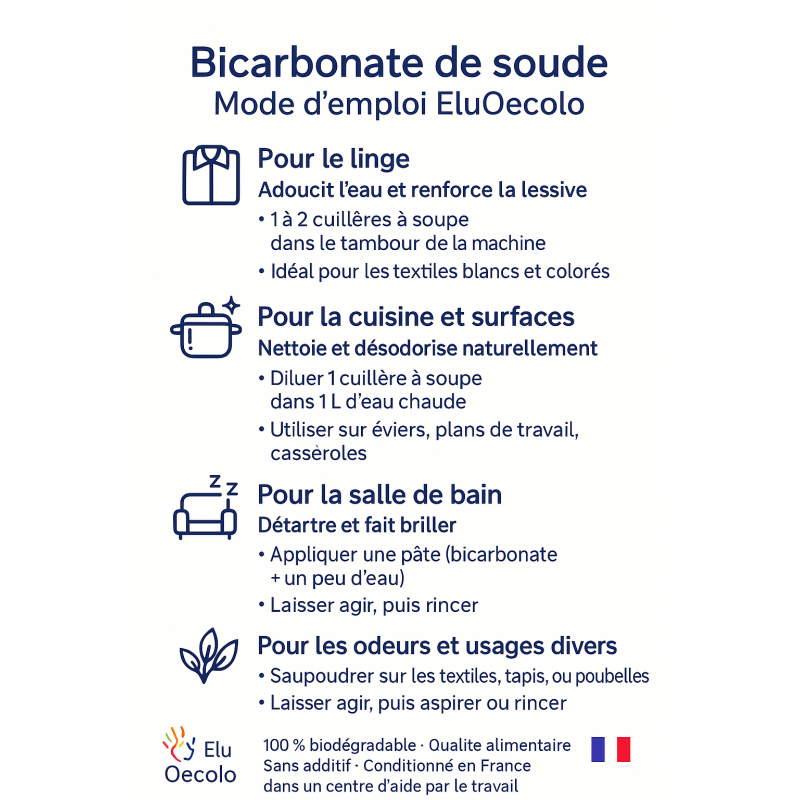 Bicarbonate de soude qualité alimentaire