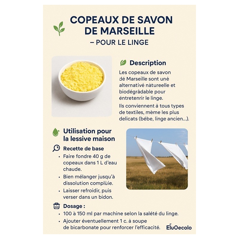 Copeaux de savon de Marseille