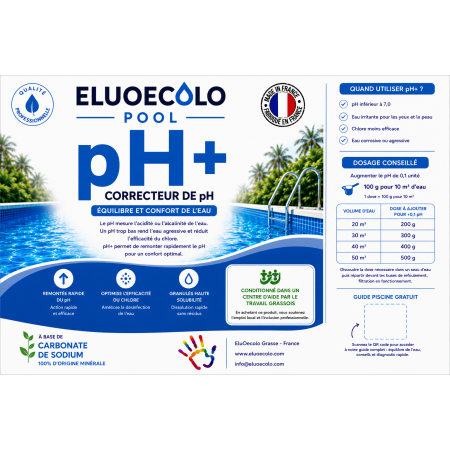 pH+ correcteur de pH piscine (augmenter)