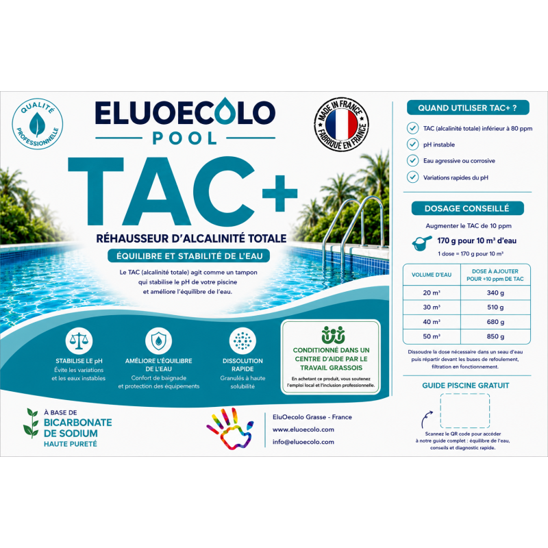 TAC+ réhausseur d'alcalinité totale piscine
