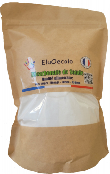Bicarbonate de soude 1kg (qualité alimentaire) Doypack refermable